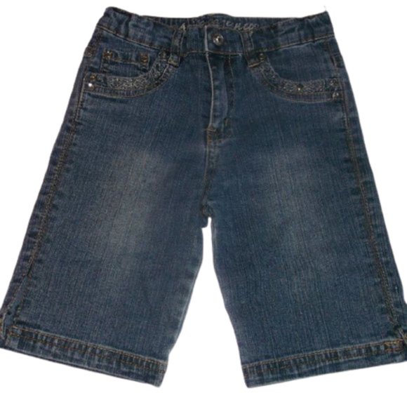 --  Arizona Embellished Denim Shorts 6X Slim - Picture 1 of 4